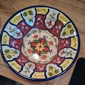 Pier 1 Vallarta hand painted salad bowl